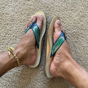 rainbow sandals hemp fish
